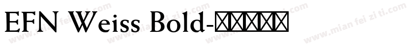 EFN Weiss Bold字体转换